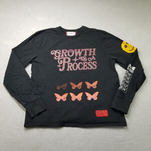 CHNGE Growth is a Process T-Shirt Womens Size L Black Long Sleeve